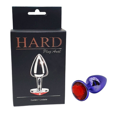 Plug Anal Cônico em Metal Polido com Joia em sua Base - Tamanho P | Hard | 5,3 x 2,6 cm | Disponível em 22 Cores