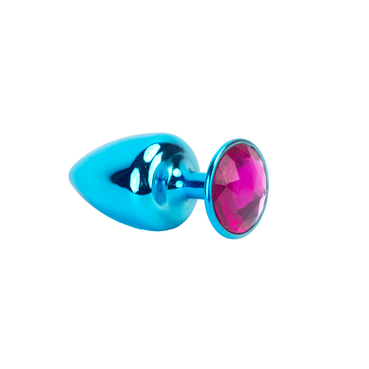 Plug Anal Cônico Tamanho P em Metal Polido com Joia na Base - Hard | 5,3 x 2,6 cm | Disponível em 22 Cores - 38