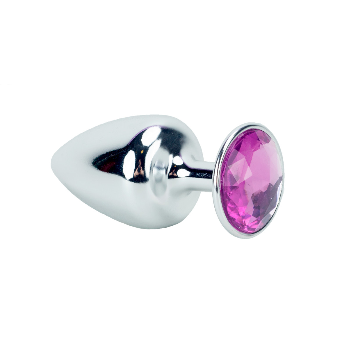Plug Anal Cônico Tamanho P em Metal Polido com Joia na Base - Hard | 5,3 x 2,6 cm | Disponível em 22 Cores - 34