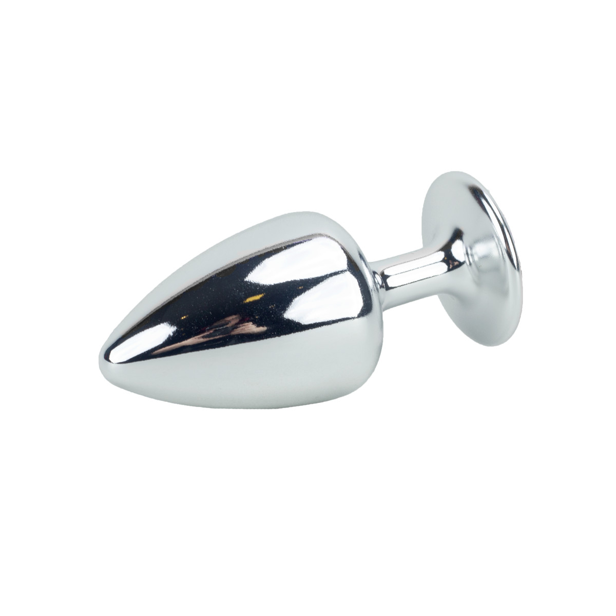 Plug Anal Cônico Tamanho P em Metal Polido com Joia na Base - Hard | 5,3 x 2,6 cm | Disponível em 22 Cores - 35