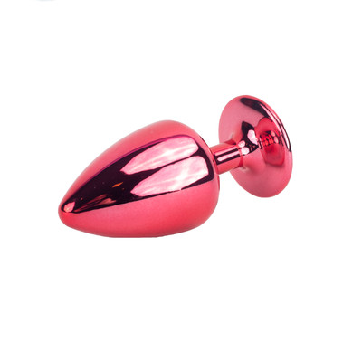 Foto 5 do produto Plug Anal Cônico Tamanho P em Metal Polido com Joia na Base - Hard | 5,3 x 2,6 cm | Disponível em 22 Cores