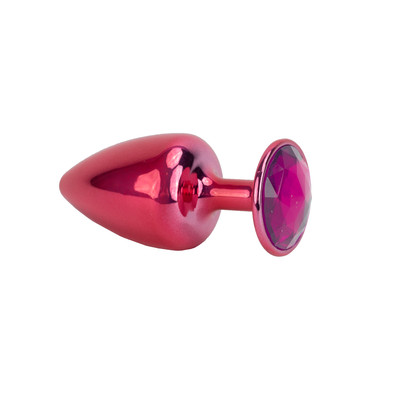 Foto 4 do produto Plug Anal Cônico Tamanho P em Metal Polido com Joia na Base - Hard | 5,3 x 2,6 cm | Disponível em 22 Cores