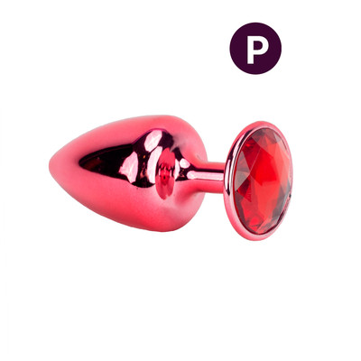 Plug Anal Cônico Tamanho P em Metal Polido com Joia na Base - Hard | 5,3 x 2,6 cm | Disponível em 22 Cores
