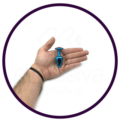 Foto 45 do produto Plug Anal Cônico em Metal Polido com Joia em sua Base - Tamanho P | Hard | 5,3 x 2,6 cm | Disponível em 22 Cores