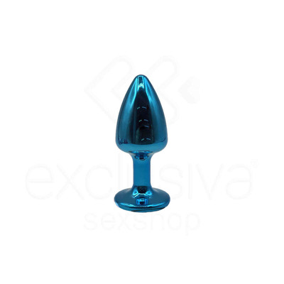 Foto 43 do produto Plug Anal Cônico em Metal Polido com Joia em sua Base - Tamanho P | Hard | 5,3 x 2,6 cm | Disponível em 22 Cores