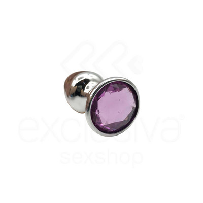 Foto 62 do produto Plug Anal Cônico em Metal Polido com Joia em sua Base - Tamanho P | Hard | 5,3 x 2,6 cm | Disponível em 22 Cores