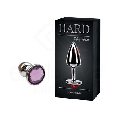Foto 60 do produto Plug Anal Cônico em Metal Polido com Joia em sua Base - Tamanho P | Hard | 5,3 x 2,6 cm | Disponível em 22 Cores