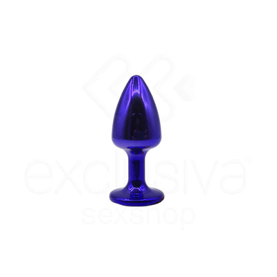Foto 53 do produto Plug Anal Cônico em Metal Polido com Joia em sua Base - Tamanho P | Hard | 5,3 x 2,6 cm | Disponível em 22 Cores
