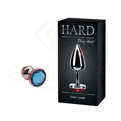 Foto 50 do produto Plug Anal Cônico em Metal Polido com Joia em sua Base - Tamanho P | Hard | 5,3 x 2,6 cm | Disponível em 22 Cores