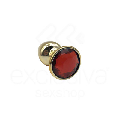 Foto 27 do produto Plug Anal Cônico em Metal Polido com Joia em sua Base - Tamanho P | Hard | 5,3 x 2,6 cm | Disponível em 22 Cores