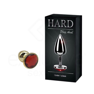 Foto 28 do produto Plug Anal Cônico em Metal Polido com Joia em sua Base - Tamanho P | Hard | 5,3 x 2,6 cm | Disponível em 22 Cores