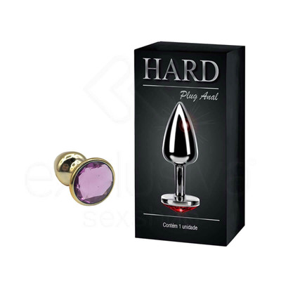 Foto 25 do produto Plug Anal Cônico em Metal Polido com Joia em sua Base - Tamanho P | Hard | 5,3 x 2,6 cm | Disponível em 22 Cores