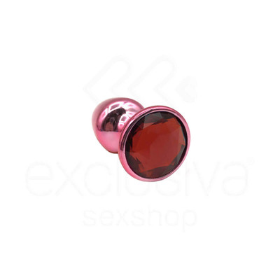 Foto 21 do produto Plug Anal Cônico em Metal Polido com Joia em sua Base - Tamanho P | Hard | 5,3 x 2,6 cm | Disponível em 22 Cores