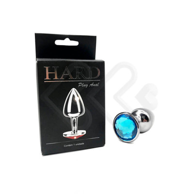 Foto 64 do produto Plug Anal Cônico em Metal Polido com Joia em sua Base - Tamanho P | Hard | 5,3 x 2,6 cm | Disponível em 22 Cores