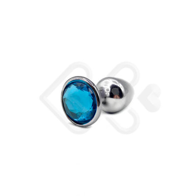 Foto 65 do produto Plug Anal Cônico em Metal Polido com Joia em sua Base - Tamanho P | Hard | 5,3 x 2,6 cm | Disponível em 22 Cores
