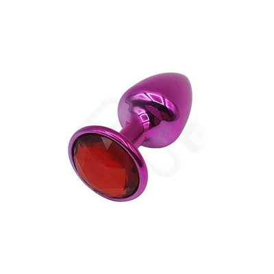 Foto 12 do produto Plug Anal Cônico em Metal Polido com Joia em sua Base - Tamanho P | Hard | 5,3 x 2,6 cm | Disponível em 22 Cores