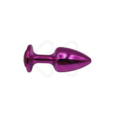 Foto 13 do produto Plug Anal Cônico em Metal Polido com Joia em sua Base - Tamanho P | Hard | 5,3 x 2,6 cm | Disponível em 22 Cores