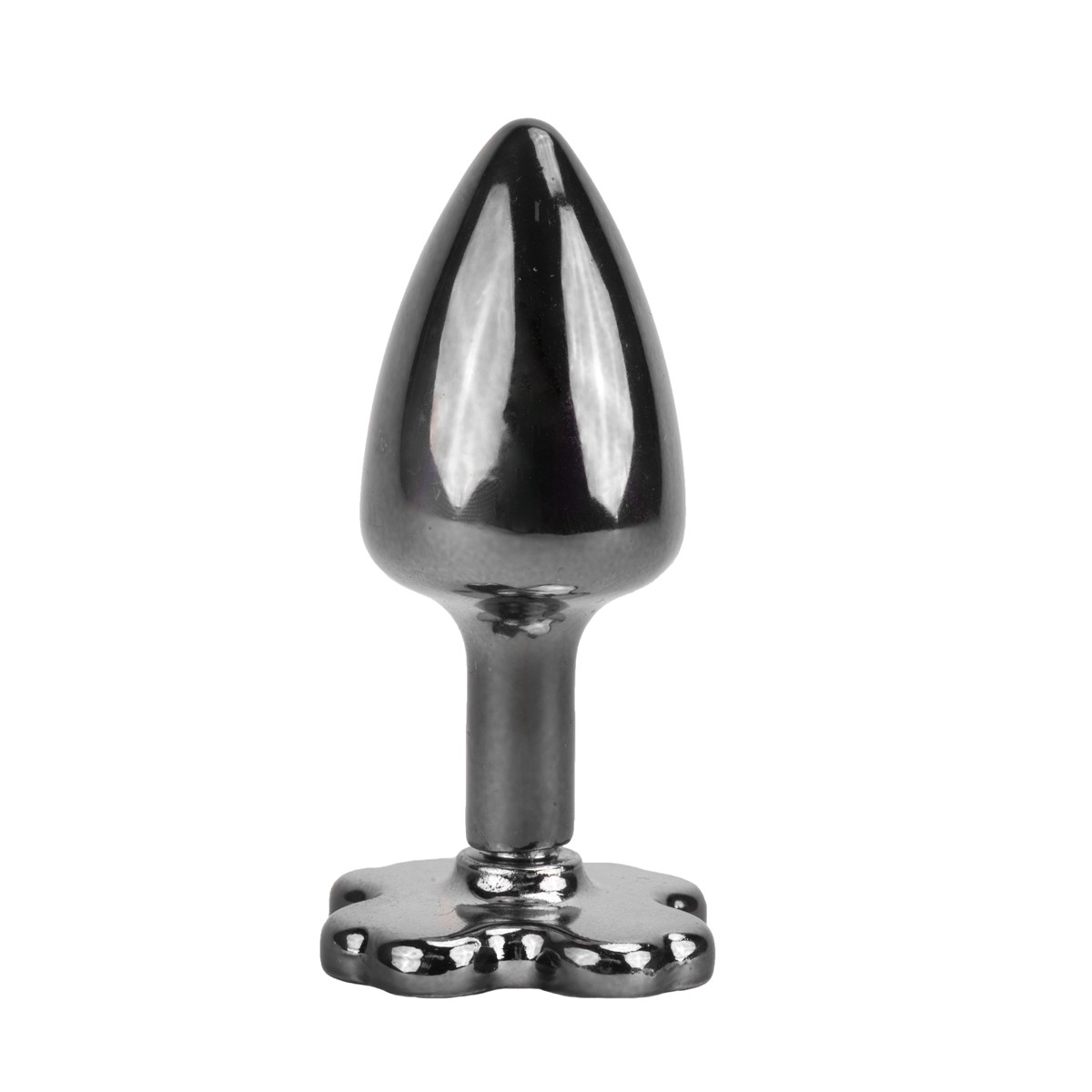 Plug Anal "M" em Metal com Joias na Base em Formato de Trevo - Hard | 6,7 x 3,2 cm | Disponível em 7 Cores - 12