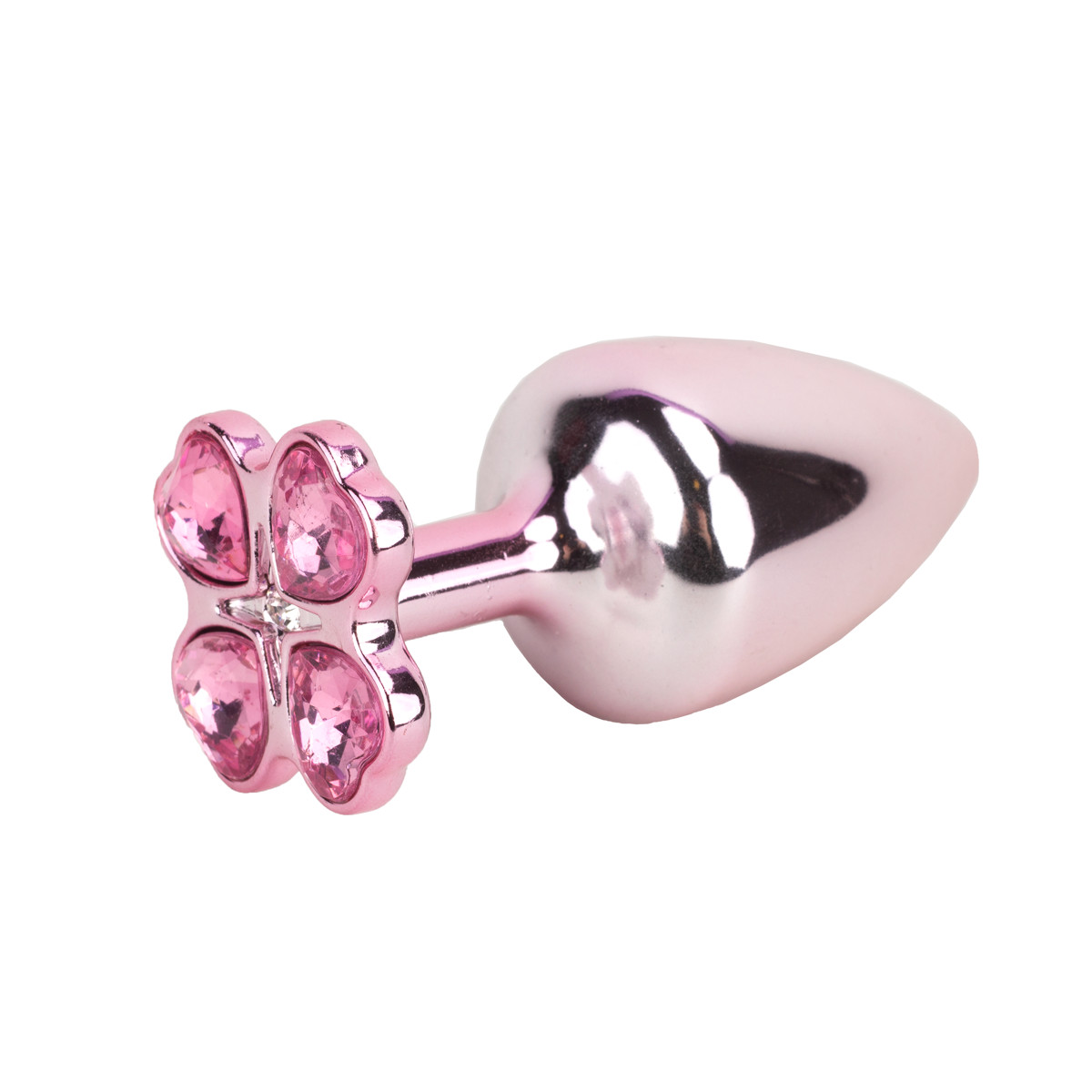 Plug Anal "M" em Metal com Joias na Base em Formato de Trevo - Hard | 6,7 x 3,2 cm | Disponível em 7 Cores - 26