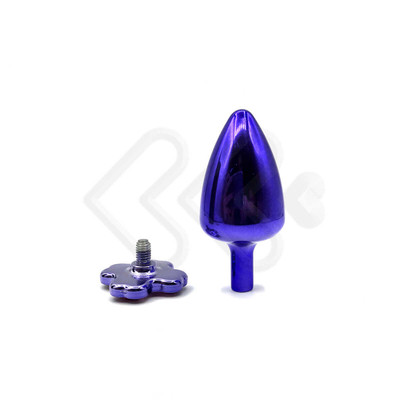Foto 10 do produto Plug Anal "M" em Metal com Joias na Base em Formato de Trevo - Hard - 6,7 x 3,2 cm | Disponível em 7 Cores