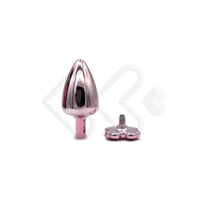 Foto 14 do produto Plug Anal "M" em Metal com Joias na Base em Formato de Trevo - Hard - 6,7 x 3,2 cm | Disponível em 7 Cores