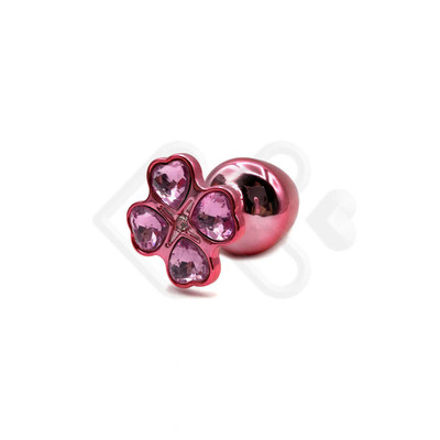 Foto 17 do produto Plug Anal "M" em Metal com Joias na Base em Formato de Trevo - Hard - 6,7 x 3,2 cm | Disponível em 7 Cores