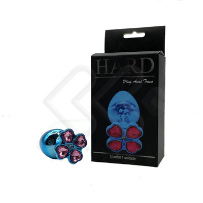 Foto 22 do produto Plug Anal "M" em Metal com Joias na Base em Formato de Trevo - Hard - 6,7 x 3,2 cm | Disponível em 7 Cores