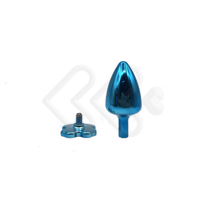 Foto 23 do produto Plug Anal "M" em Metal com Joias na Base em Formato de Trevo - Hard - 6,7 x 3,2 cm | Disponível em 7 Cores