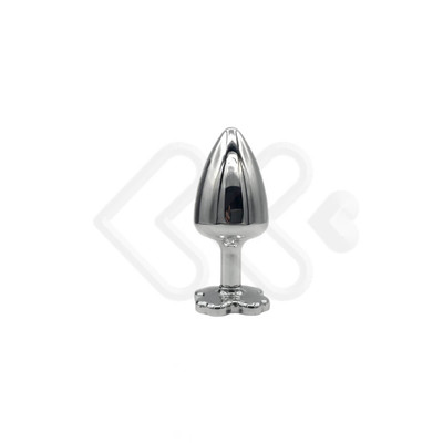 Foto 27 do produto Plug Anal "M" em Metal com Joias na Base em Formato de Trevo - Hard - 6,7 x 3,2 cm | Disponível em 7 Cores