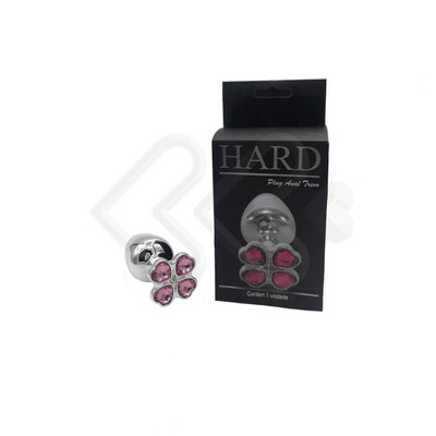 Foto 28 do produto Plug Anal "M" em Metal com Joias na Base em Formato de Trevo - Hard - 6,7 x 3,2 cm | Disponível em 7 Cores