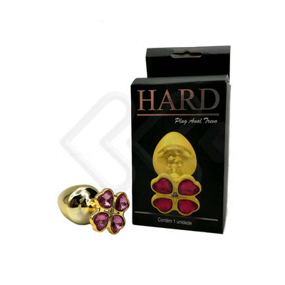 Foto 33 do produto Plug Anal "M" em Metal com Joias na Base em Formato de Trevo - Hard - 6,7 x 3,2 cm | Disponível em 7 Cores