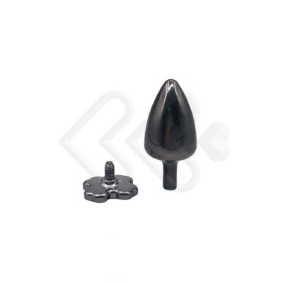 Foto 3 do produto Plug Anal "M" em Metal com Joias na Base em Formato de Trevo - Hard - 6,7 x 3,2 cm | Disponível em 7 Cores