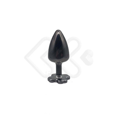 Foto 6 do produto Plug Anal "M" em Metal com Joias na Base em Formato de Trevo - Hard - 6,7 x 3,2 cm | Disponível em 7 Cores