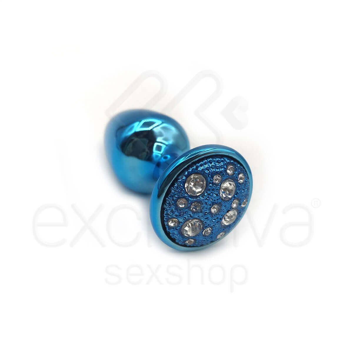 Plug Anal ''P'' em Metal com Formato Cônico e Detalhes de Joias Cravejado - Hard | 5,4 x 2,6 cm | Disponível em 6 Cores - 11
