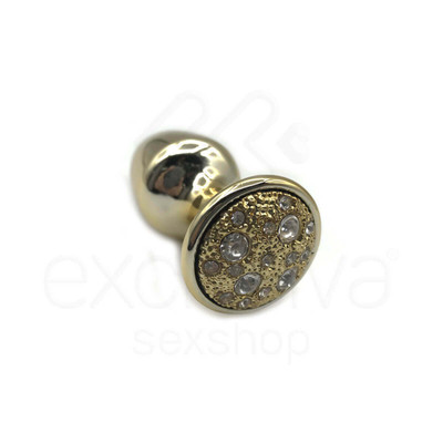 Foto 3 do produto Plug Anal ''P'' em Metal com Formato Cônico e Detalhes de Joias Cravejado - Hard | 5,4 x 2,6 cm | Disponível em 6 Cores