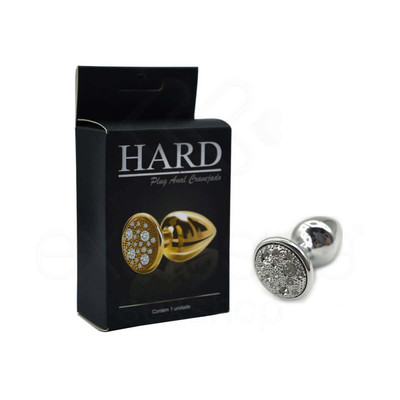 Foto 5 do produto Plug Anal ''P'' em Metal com Formato Cônico e Detalhes de Joias Cravejado - Hard | 5,4 x 2,6 cm | Disponível em 6 Cores