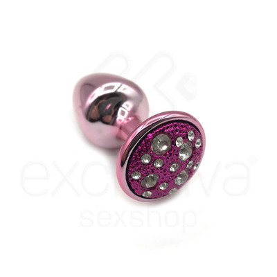 Foto 14 do produto Plug Anal ''P'' em Metal com Formato Cônico e Detalhes de Joias Cravejado - Hard | 5,4 x 2,6 cm | Disponível em 6 Cores