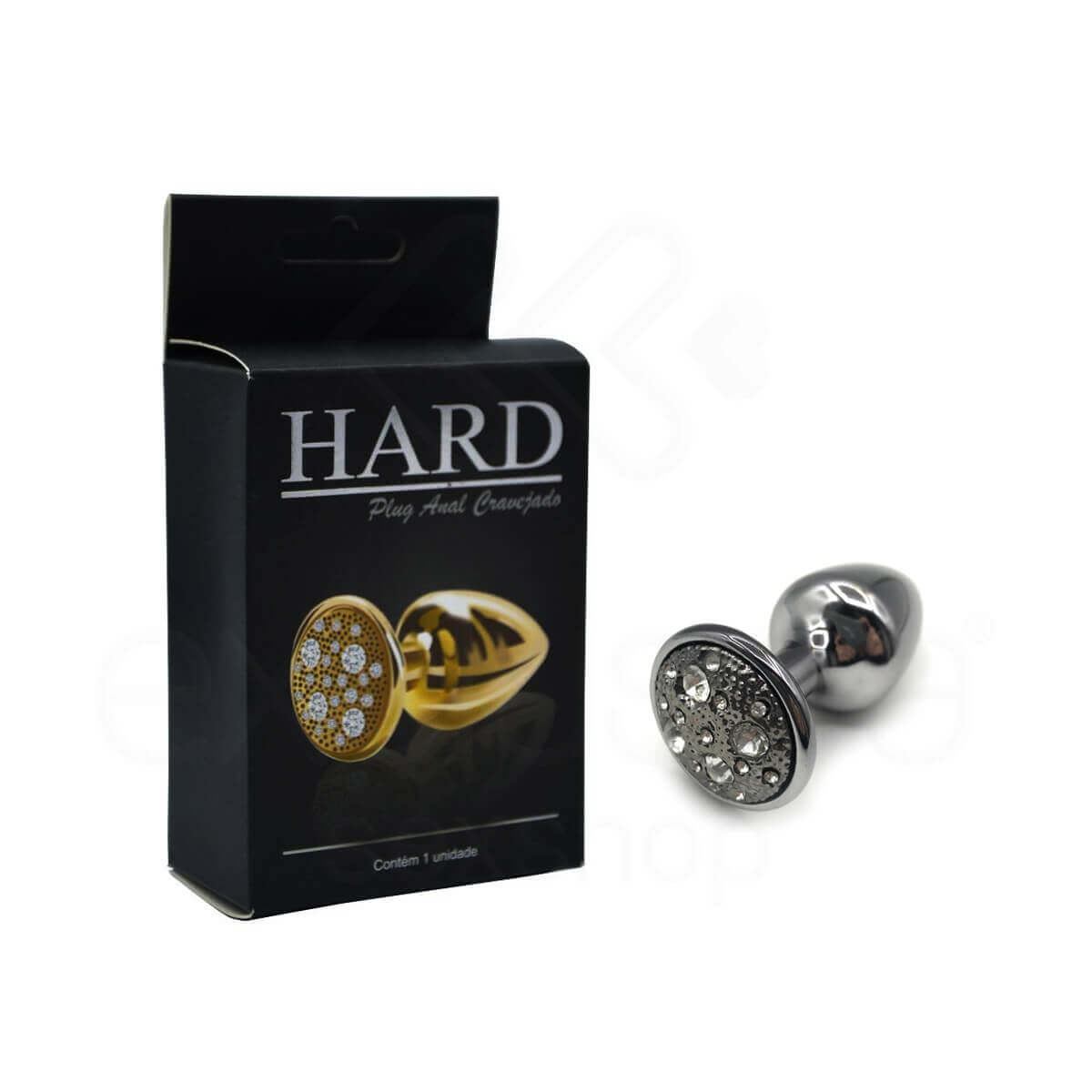 Plug Anal ''P'' em Metal com Formato Cônico e Detalhes de Joias Cravejado - Hard | 5,4 x 2,6 cm | Disponível em 6 Cores - 17