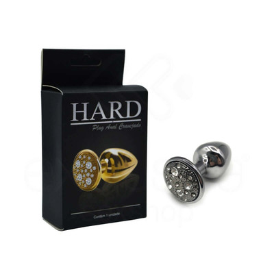 Foto 17 do produto Plug Anal ''P'' em Metal com Formato Cônico e Detalhes de Joias Cravejado - Hard | 5,4 x 2,6 cm | Disponível em 6 Cores