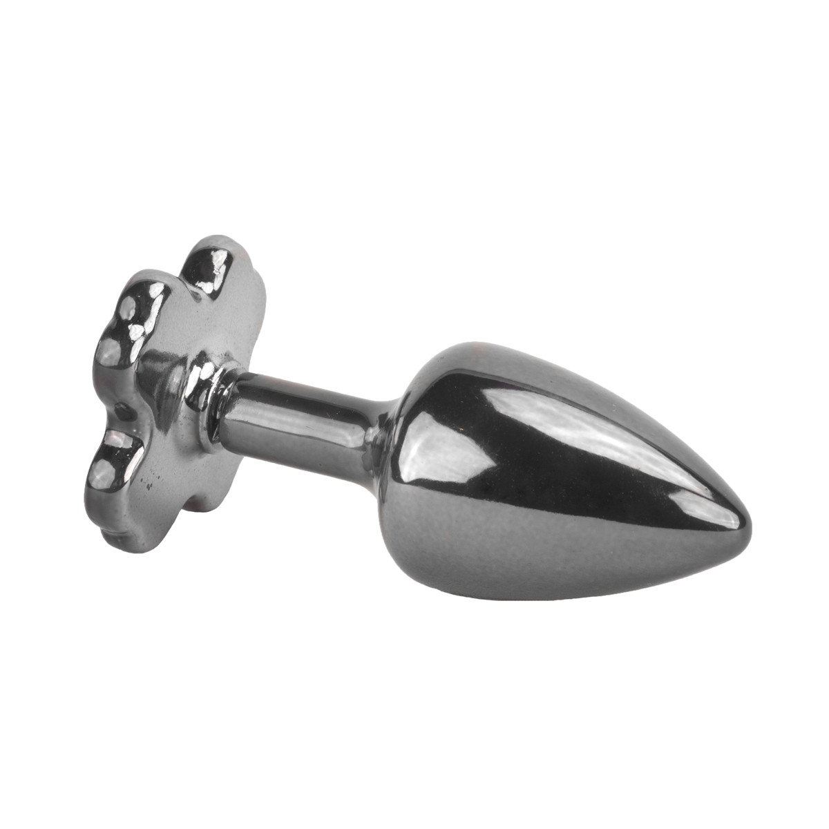 Plug Anal "P" em Metal com Joias na Base em Formato de Trevo - Hard | 6 x 2,6 cm | Disponível em 5 Cores - 2