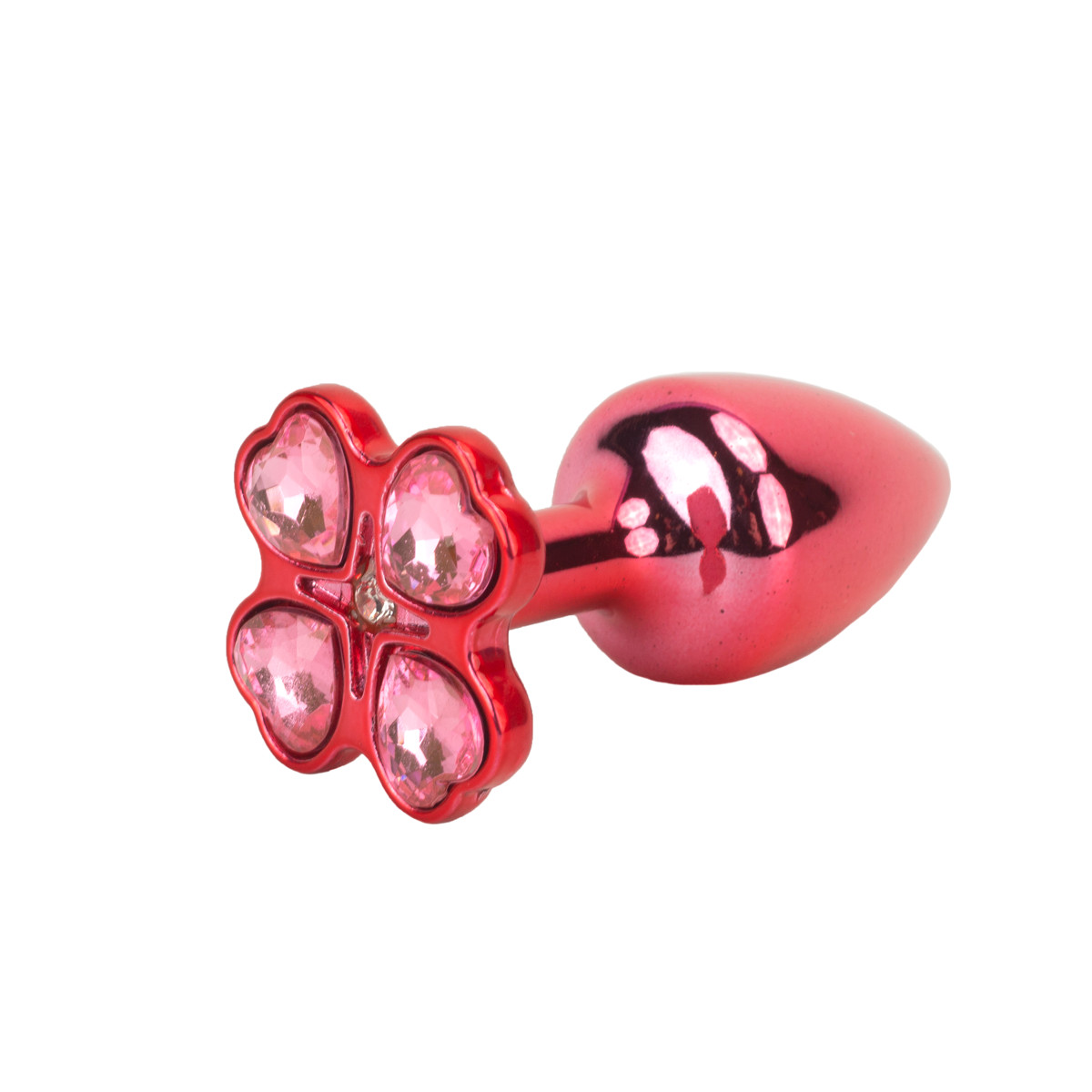 Plug Anal "P" em Metal com Joias na Base em Formato de Trevo - Hard | 6 x 2,6 cm | Disponível em 5 Cores - 21