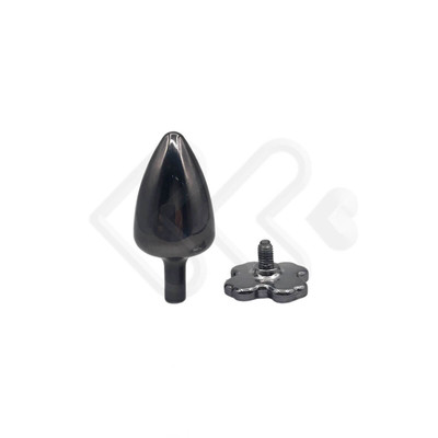 Foto 5 do produto Plug Anal "P" em Metal com Joias na Base em Formato de Trevo - Hard | 5,7 x 2,6 cm | Disponível em 5 Cores