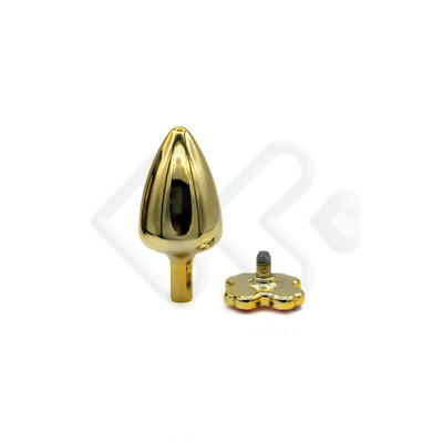 Foto 8 do produto Plug Anal "P" em Metal com Joias na Base em Formato de Trevo - Hard | 5,7 x 2,6 cm | Disponível em 5 Cores