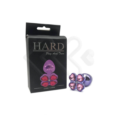 Foto 10 do produto Plug Anal "P" em Metal com Joias na Base em Formato de Trevo - Hard | 5,7 x 2,6 cm | Disponível em 5 Cores