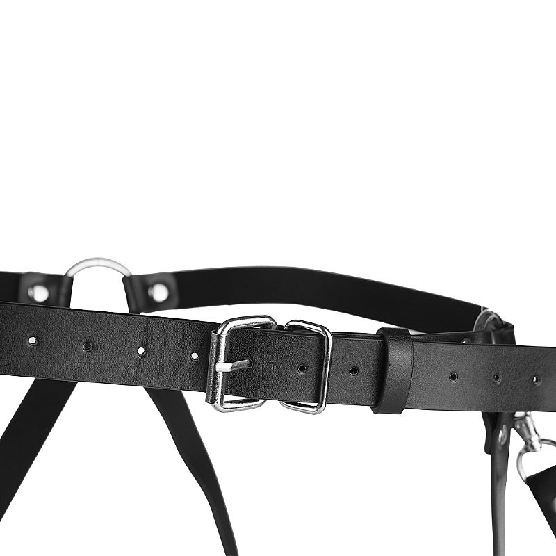 Harness em Couro Sintético com Braceletes e Detalhes com Argolas - Sexy Import | Tamanho Único | Disponível em 2 Cores - 6