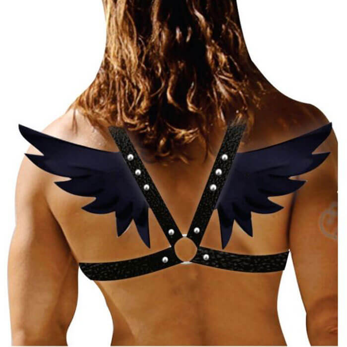 Harness Estilo Top Masculino com Asas em Couro Ecológico - InNamorata Sex Night | Tamanho Único - 2