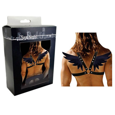 Harness Estilo Top Masculino com Asas em Couro Ecológico - InNamorata Sex Night | Tamanho Único