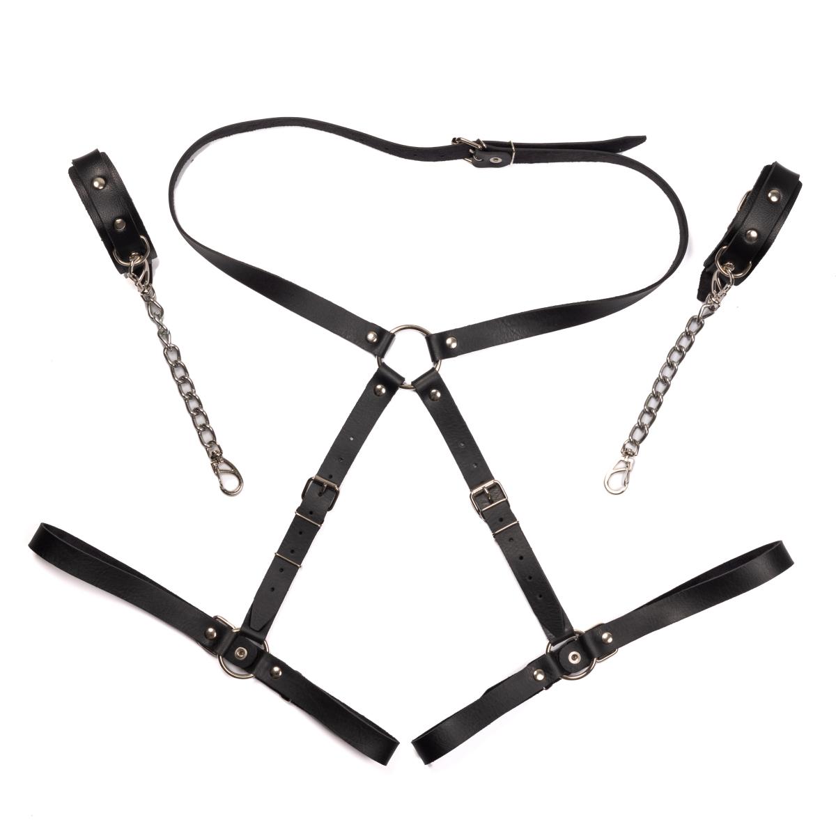 Harness Feminino para Cintura com Algemas em Couro Montana - New Star Couros | Tamanho Único - 2