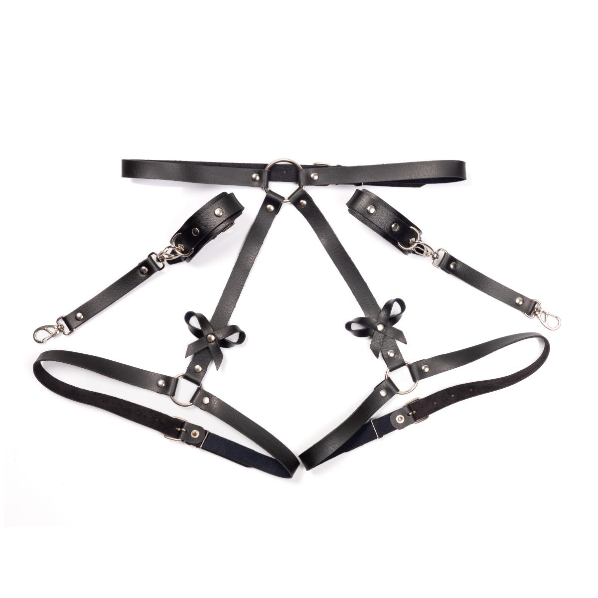 Harness Feminino Lacinho para Cintura com Algemas - New Star Couros | Tamanho Único - 2