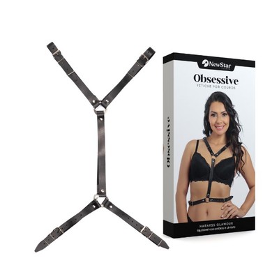 Harness Glamour de Tiras Finas com Argolas e Fivelas Niqueladas de Regulagem - New Star Couros